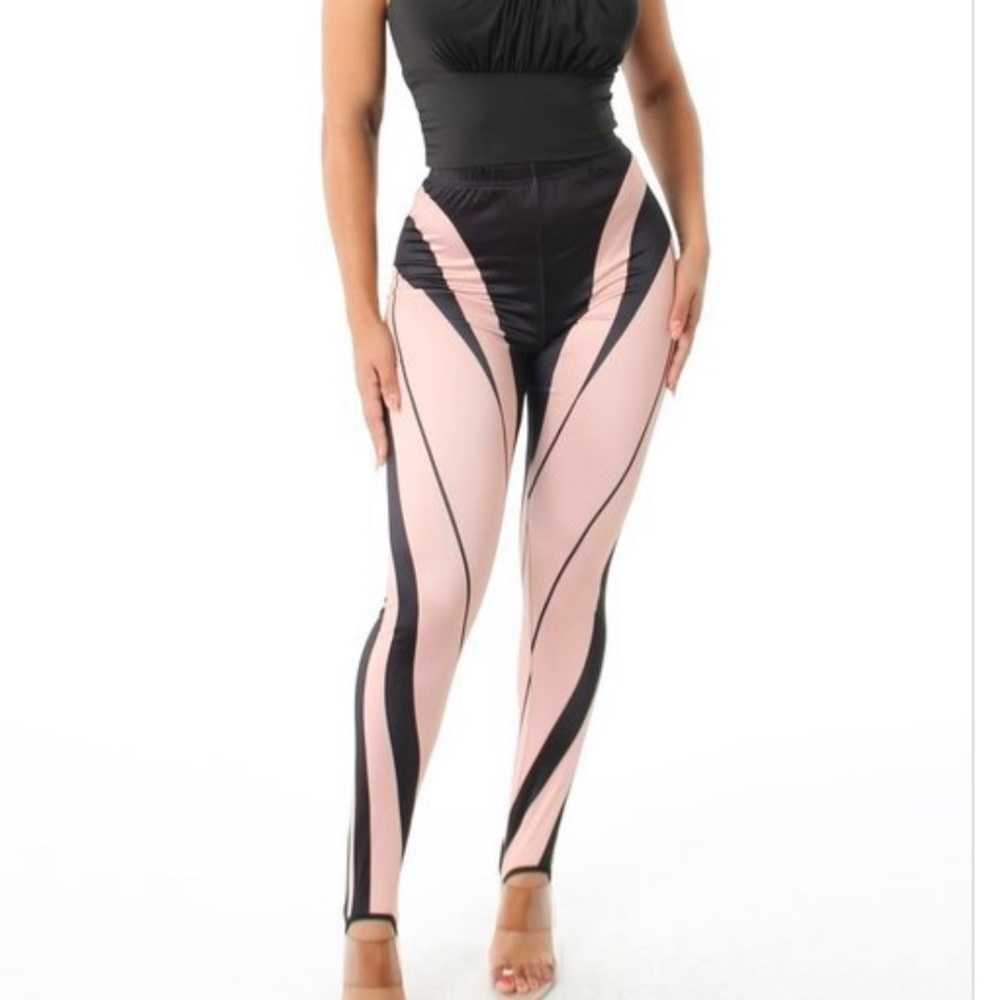 Pink and Black leggings